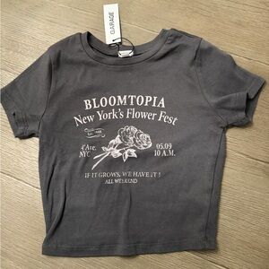 Garage Gray Graphic T-Shirt NWT